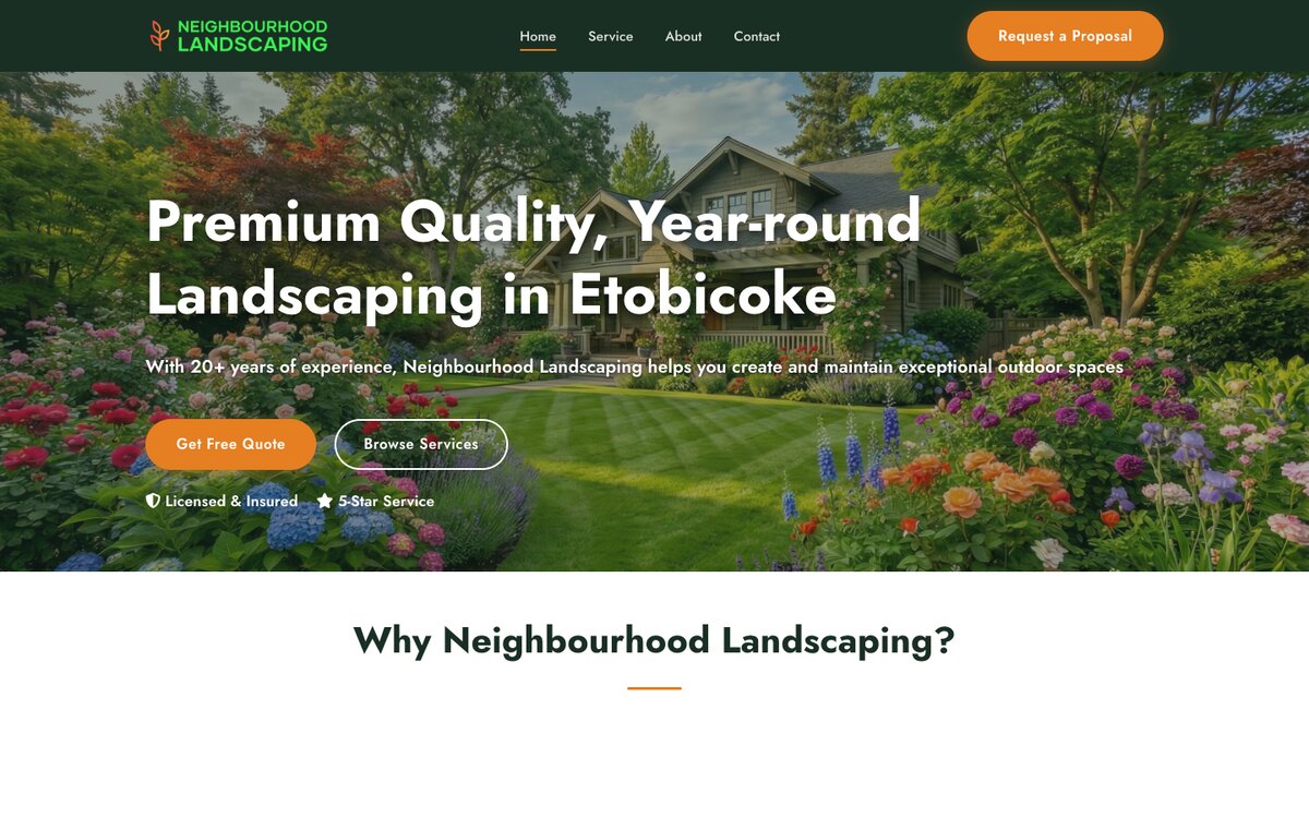 Neighbourhood Landscaping screenshot